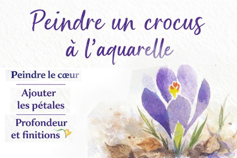 Lire la suite à propos de l’article Peindre un crocus à l’aquarelle: geste libre et simplicité