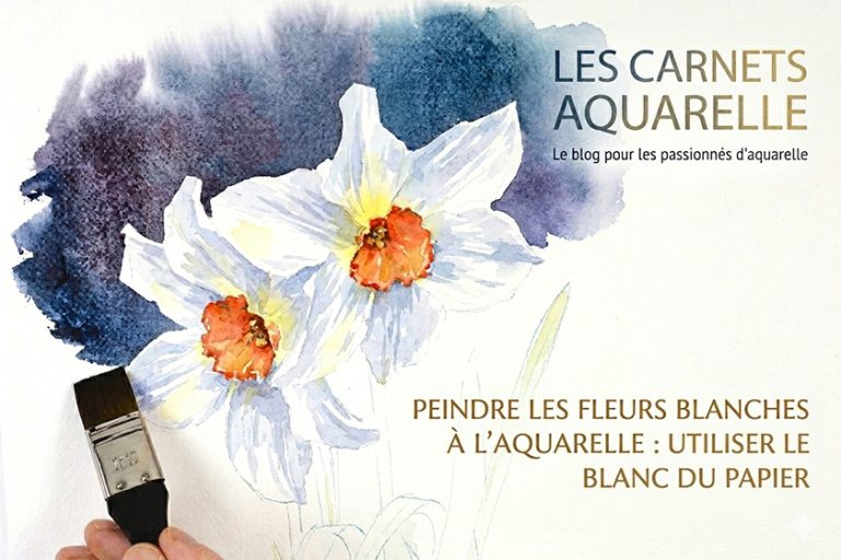 Lire la suite à propos de l’article Peindre des fleurs blanches à l’aquarelle : utiliser le blanc du papier