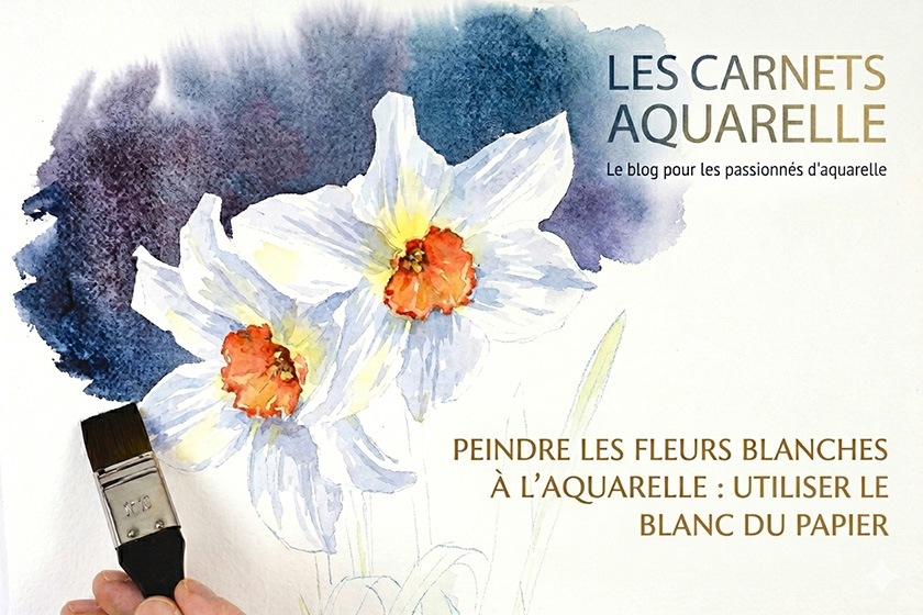 Lire la suite à propos de l’article Peindre des fleurs blanches à l’aquarelle : utiliser le blanc du papier
